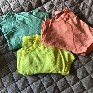 Lululemon set of 3 swiftly tech short sleeve crew